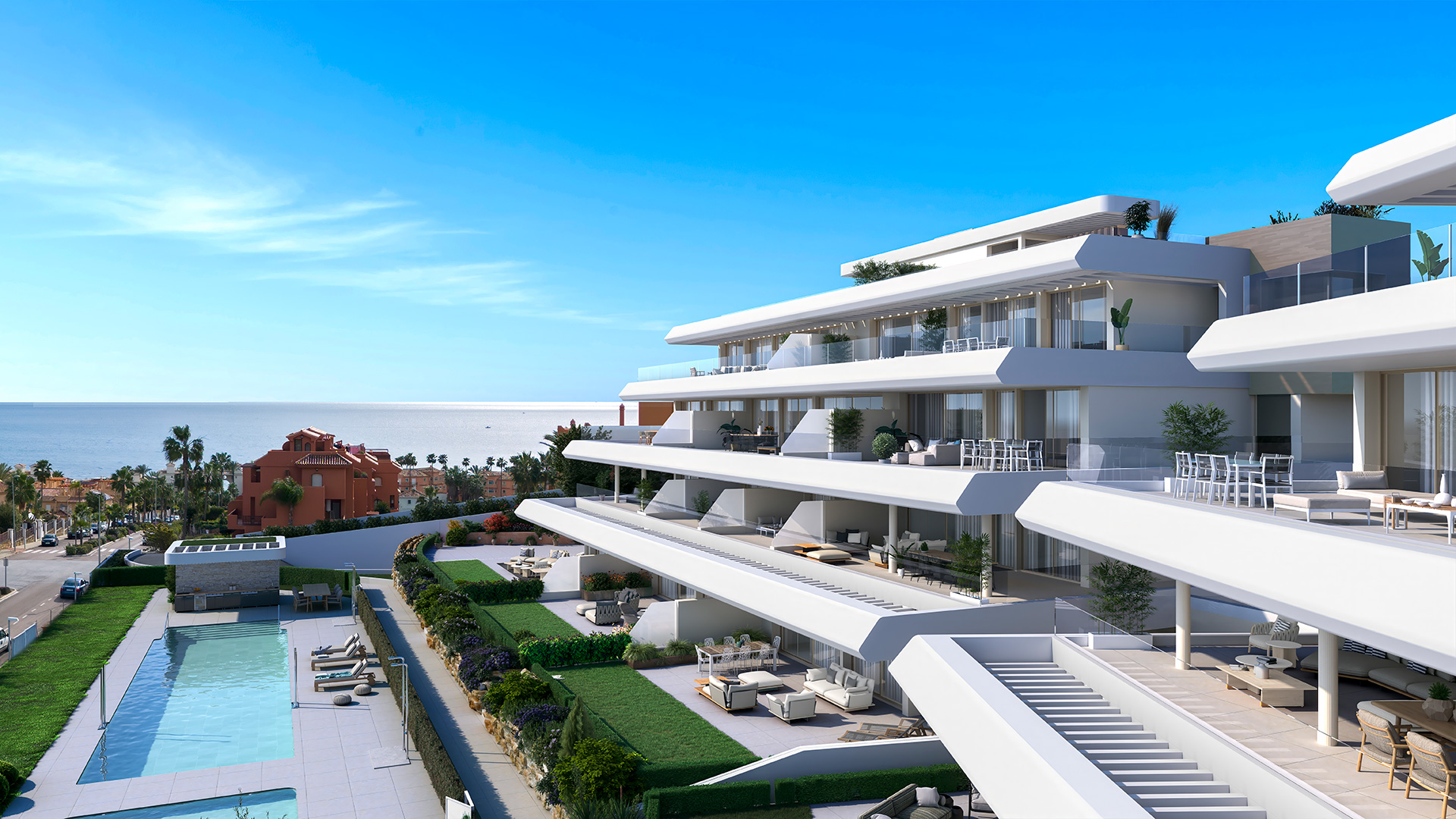 Boutique Garden Apartment with Sea Breeze Living in Estepona