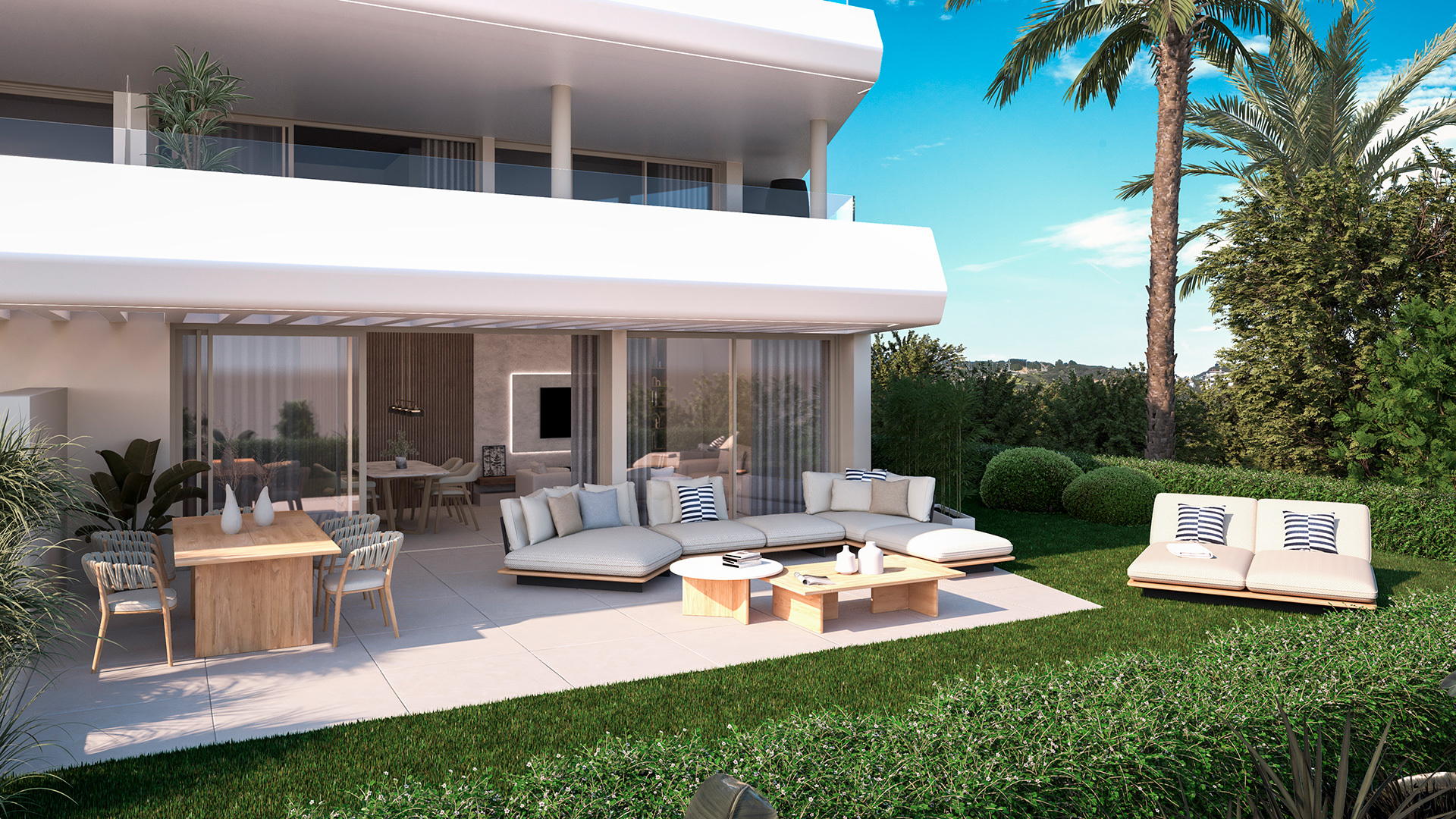 Boutique Garden Apartment with Sea Breeze Living in Estepona